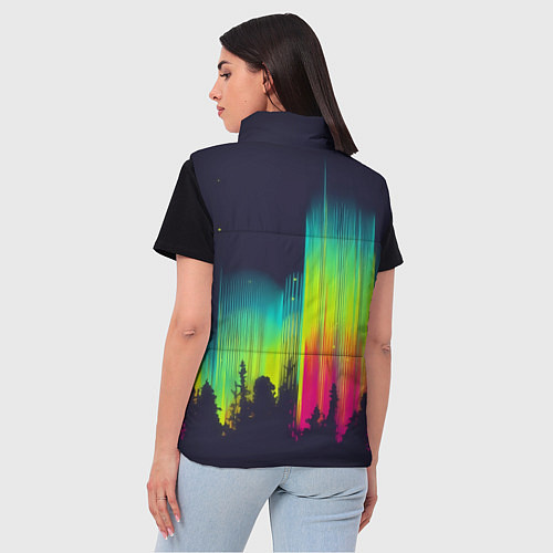 Женский жилет Северное сияние / 3D-Черный – фото 4
