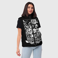 Женский жилет Dethklok: Metalocalypse, цвет: 3D-черный — фото 2