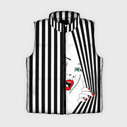 Женский жилет Pop art girl, цвет: 3D-черный