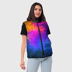 Женский жилет Узор цвета, цвет: 3D-черный — фото 2