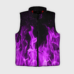 Женский жилет Фиолетовый огонь, цвет: 3D-красный