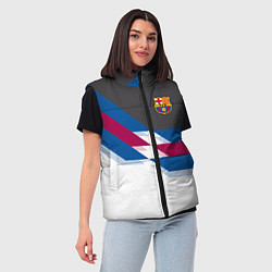 Женский жилет Barcelona FC: White style, цвет: 3D-светло-серый — фото 2