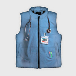 Женский жилет Костюм врача, цвет: 3D-черный