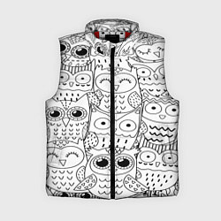 Женский жилет Совушки: узор, цвет: 3D-красный