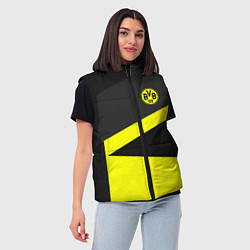 Женский жилет FC Borussia: Sport Geometry, цвет: 3D-светло-серый — фото 2