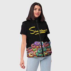 Женский жилет Simpsons Donuts, цвет: 3D-красный — фото 2