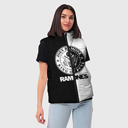 Женский жилет Ramones B&W, цвет: 3D-красный — фото 2