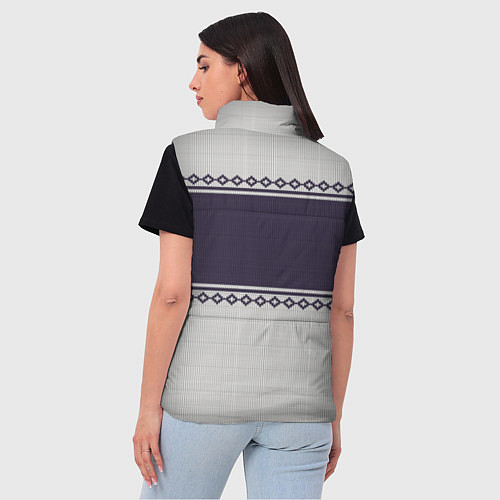 Женский жилет Форсаж: Зимний узор / 3D-Черный – фото 4