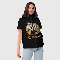Женский жилет Cuphead: Mugman, цвет: 3D-черный — фото 2