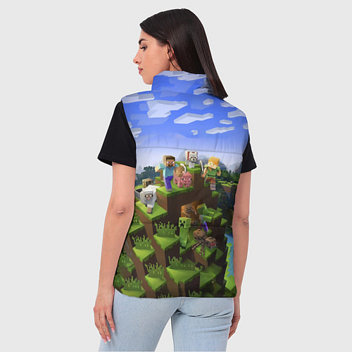 Женский жилет Майнкрафт: Андрей / 3D-Красный – фото 4