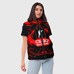 Женский жилет CS:GO - Василий, цвет: 3D-красный — фото 2