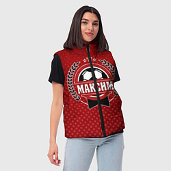 Женский жилет Максим: звезда футбола, цвет: 3D-черный — фото 2