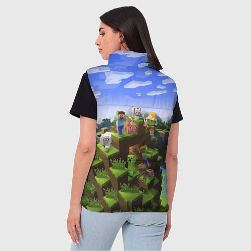 Женский жилет Майнкрафт: Леонид / 3D-Красный – фото 4