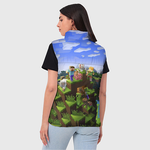 Женский жилет Майнкрафт: Лев / 3D-Черный – фото 4