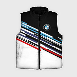Женский жилет BMW BRAND COLOR БМВ, цвет: 3D-черный