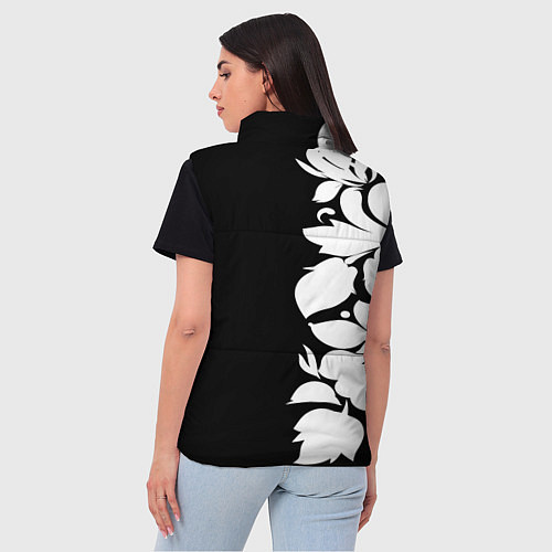 Женский жилет Russia: B&W Floral / 3D-Красный – фото 4