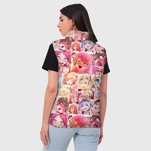 Женский жилет Ahegao / 3D-Светло-серый – фото 4