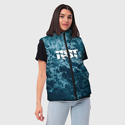 Женский жилет Грот: Синий мрамор, цвет: 3D-черный — фото 2