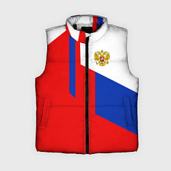 Женский жилет Russia: Geometry Tricolor