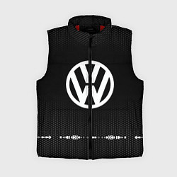 Женский жилет Volkswagen: Black Abstract, цвет: 3D-красный