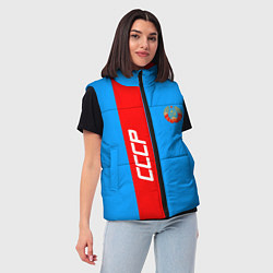 Женский жилет СССР: Blue Collection, цвет: 3D-красный — фото 2
