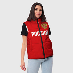 Женский жилет Сборная России, цвет: 3D-красный — фото 2