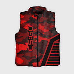 Женский жилет CS:GO Red Camo, цвет: 3D-черный