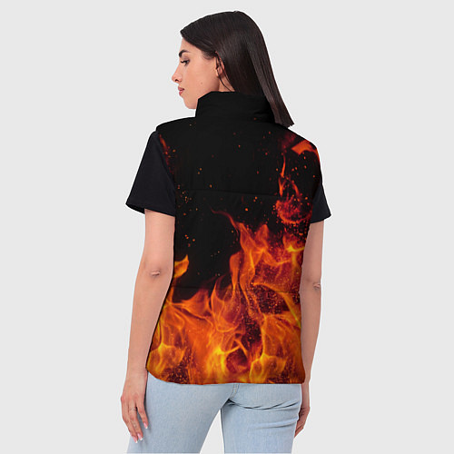 Женский жилет Спасибо деду за Победу - день Победы / 3D-Черный – фото 4