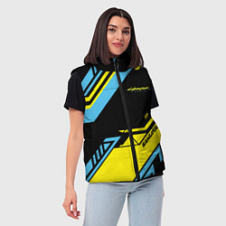 Женский жилет Cyberpunk 2077: Samurai, цвет: 3D-черный — фото 2