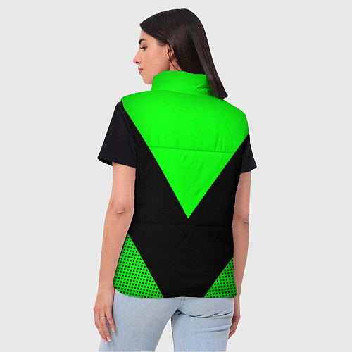 Женский жилет Alpinism: Acid Green / 3D-Красный – фото 4