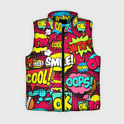 Женский жилет Слова из комиксов, цвет: 3D-черный