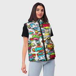 Женский жилет Pop art Fashion, цвет: 3D-черный — фото 2