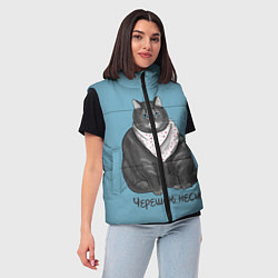 Женский жилет Черешню неси!, цвет: 3D-черный — фото 2