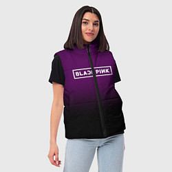 Женский жилет Black Pink: Violet Gradient, цвет: 3D-красный — фото 2