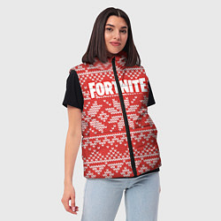 Женский жилет Fortnite New Year, цвет: 3D-красный — фото 2