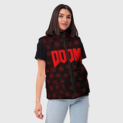 Женский жилет DOOM: Hellish signs, цвет: 3D-черный — фото 2