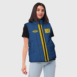 Женский жилет Fallout: Vault 101, цвет: 3D-черный — фото 2