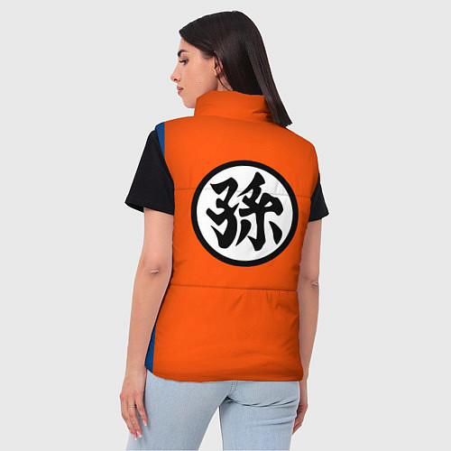 Женский жилет DBZ: Goku Kanji Emblem / 3D-Красный – фото 4