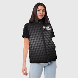 Женский жилет PUBG: Carbon Style, цвет: 3D-светло-серый — фото 2