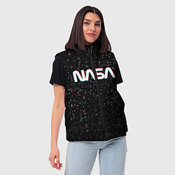 Женский жилет NASA: Space Glitch, цвет: 3D-красный — фото 2