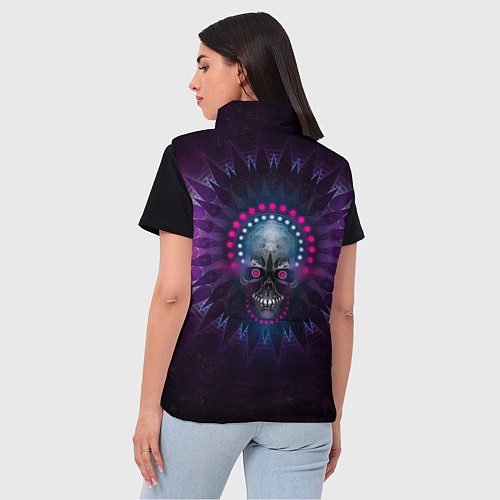 Женский жилет Slipknot: Neon Skull / 3D-Красный – фото 4