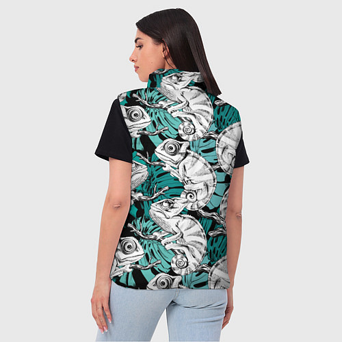 Женский жилет Хамелеоны / 3D-Красный – фото 4