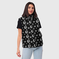 Женский жилет Twitch: Black Pattern, цвет: 3D-черный — фото 2