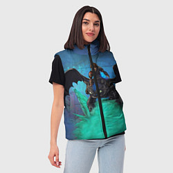 Женский жилет Как приручить дракона, цвет: 3D-черный — фото 2