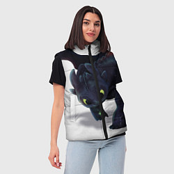 Женский жилет Как приручить дракона, цвет: 3D-черный — фото 2