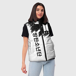 Женский жилет BTS: White & Black, цвет: 3D-черный — фото 2