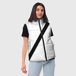Женский жилет Ремень безопасности - черная полоса прикол на бело, цвет: 3D-черный — фото 2