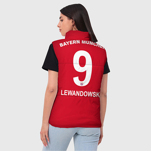 Женский жилет FC Bayern: Lewandowski Home 19-20 / 3D-Черный – фото 4