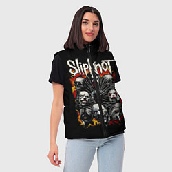 Женский жилет Slipknot: Faces, цвет: 3D-красный — фото 2
