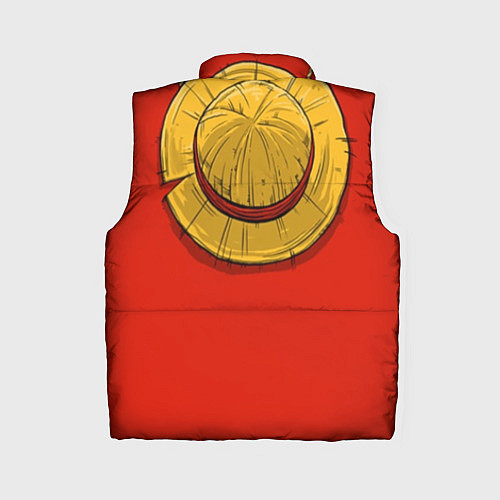Женский жилет One Piece грудь Луффи со шляпой для косплея / 3D-Светло-серый – фото 2